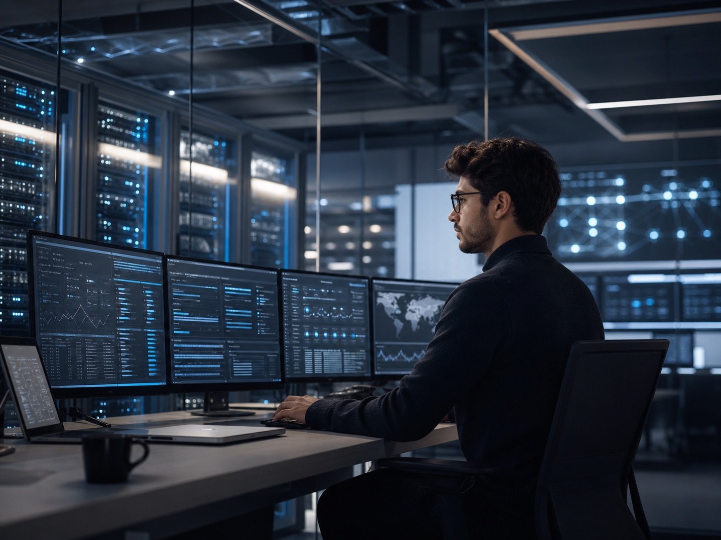 Computing professional managing cloud and network infrastructure